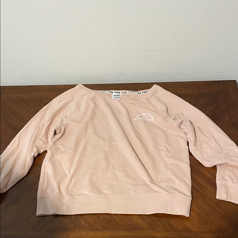 PINK Victoria's Secret Blush Sweatshirt key hole back